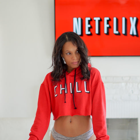 CHILL (cropped hoodie)